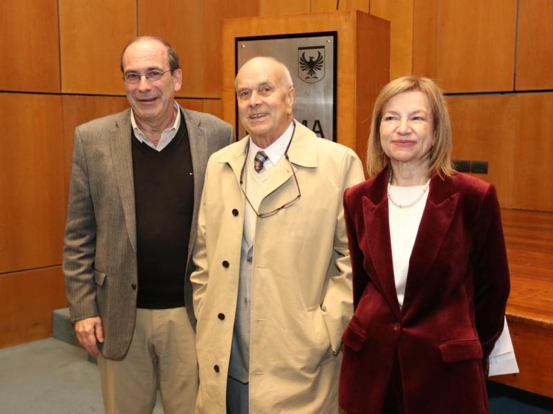 Carola Pessino con sus dos antecesores Edgardo Zablotzky y Carlos Rodríguez